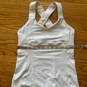 Lululemon White Push UR Limits Tank Top - Size 4